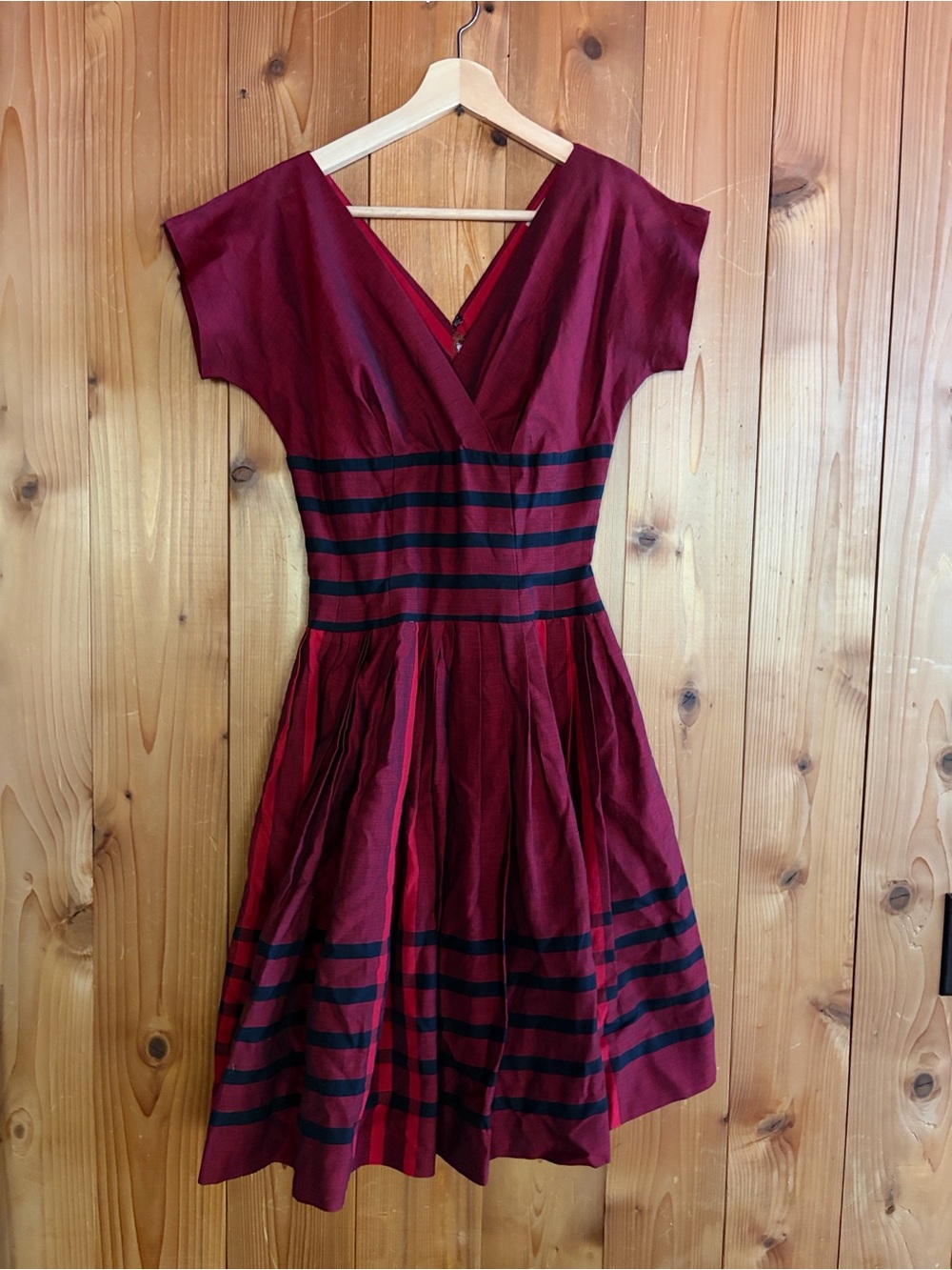 Vintage 50s woven plaid dress